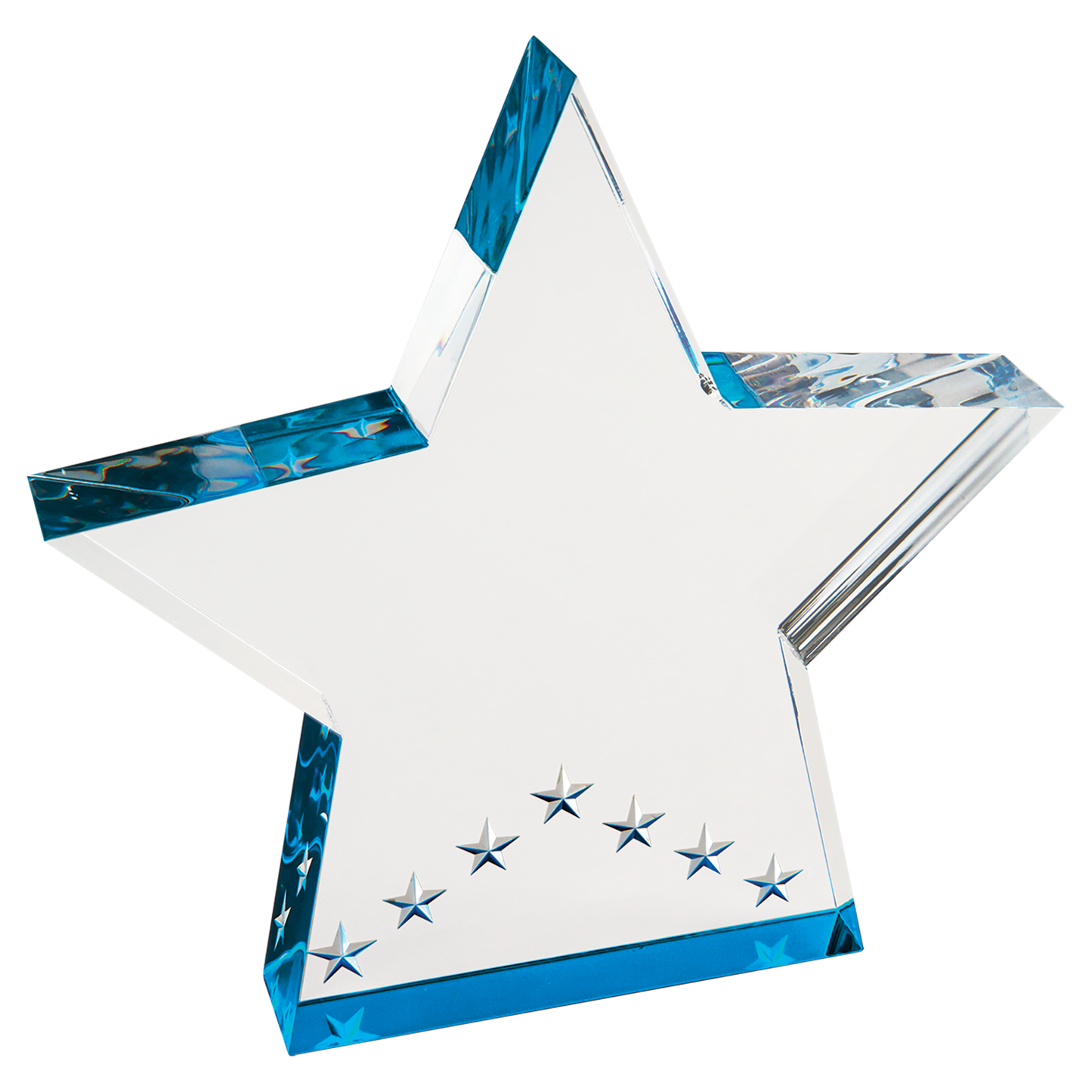 6" Blue Star Performer Acrylic Corporate Award - Acrylic Award