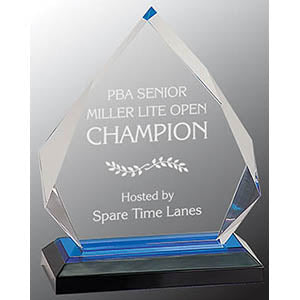 5 1/4" x 7 3/4" Blue Diamond Impress Acrylic Corporate Awards - Acrylic Awards