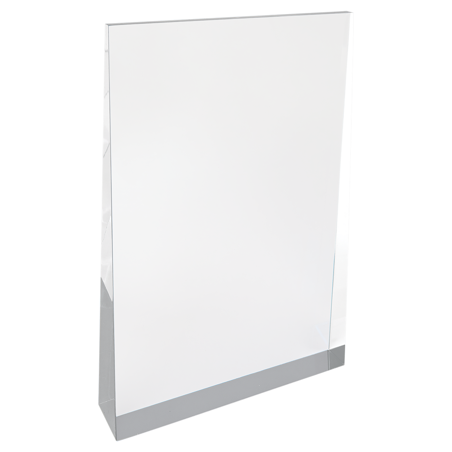 5" x 8" Silver Acrylic Wedge Corporate Awards - Acrylic Awards