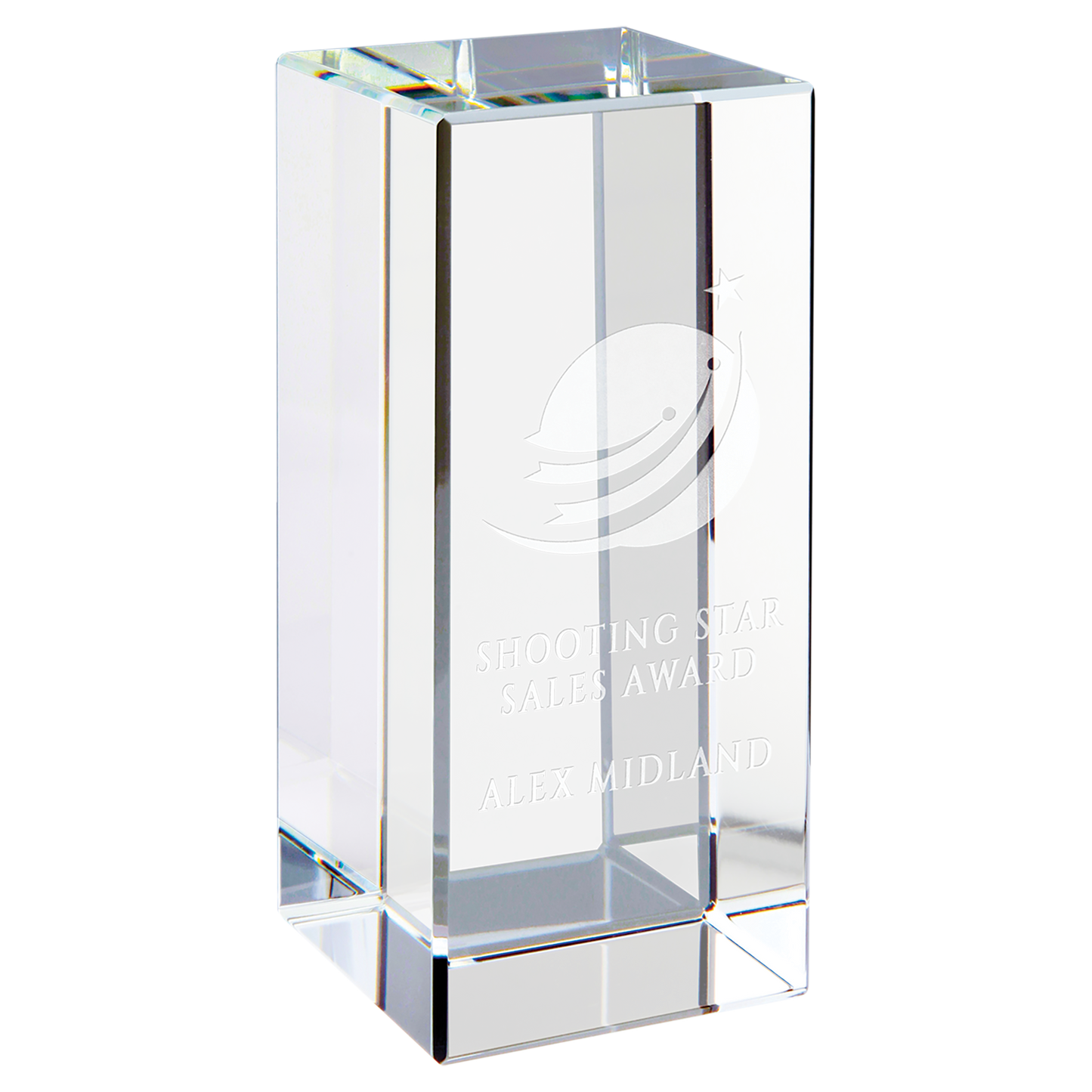2" x 4 3/4" Clear Crystal Block Corporate Awards - Premier Crystal Awards
