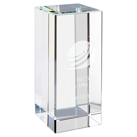 2" x 4 3/4" Clear Crystal Block Corporate Awards - Premier Crystal Awards