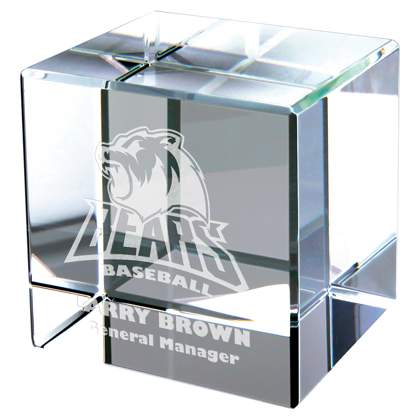2" x 2" Premium Crystal Cube Corporate Awards - crystal awards