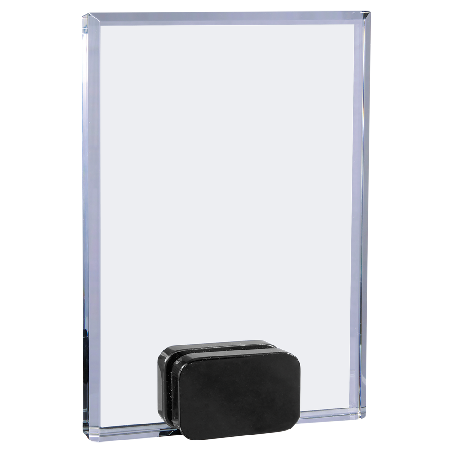 5" x 7" Crystal Rectangle with Black Crystal Base Corporate Award - Premier Crystal Awards