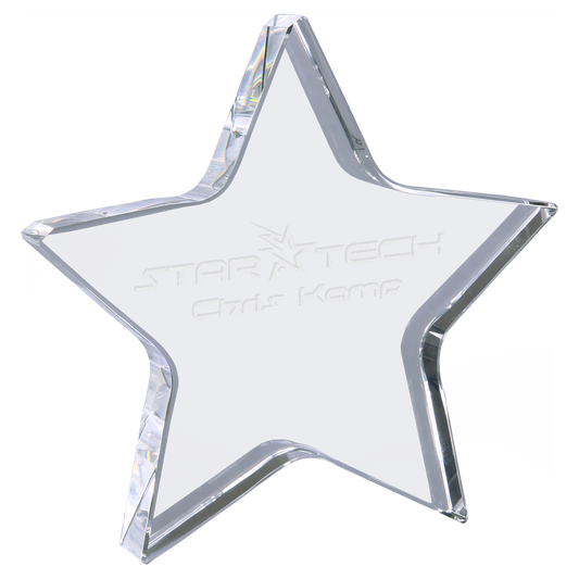 5" x 5" Crystal Star Corporate awards - premier crystal awards