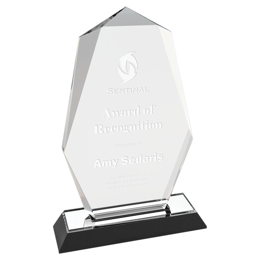 8" Silver Octagon Point Impress Acrylic Corporate Award - Acrylic Award