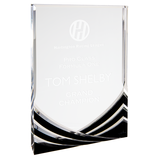 6" x 8" Black Rectangle Soaring Acrylic Corporate Awards - Acrylic Awards